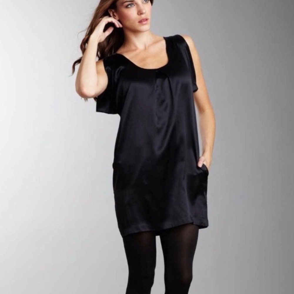 7 For All Mankind Silk Dress Black Size XS